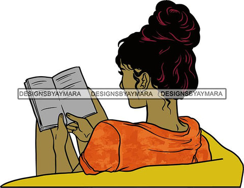 Woman Reading A Book Education Smart Classy Lady Drinking Coffee Wine .SVG Cutting Files For Silhouette Cricut and More!