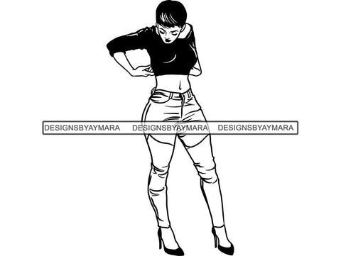 Afro Beautiful Woman Goddess Diva Classy Lady .SVG Cut Files For Silhouette and Cricut