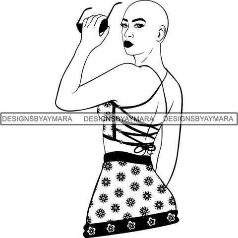 Afro Latina Woman SVG Cutting Files For Silhouette Cricut and More