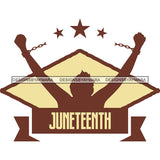 June 19 Juneteenth Emancipation Freedom Holiday African American History  SVG PNG JPG Vector Cutting Files