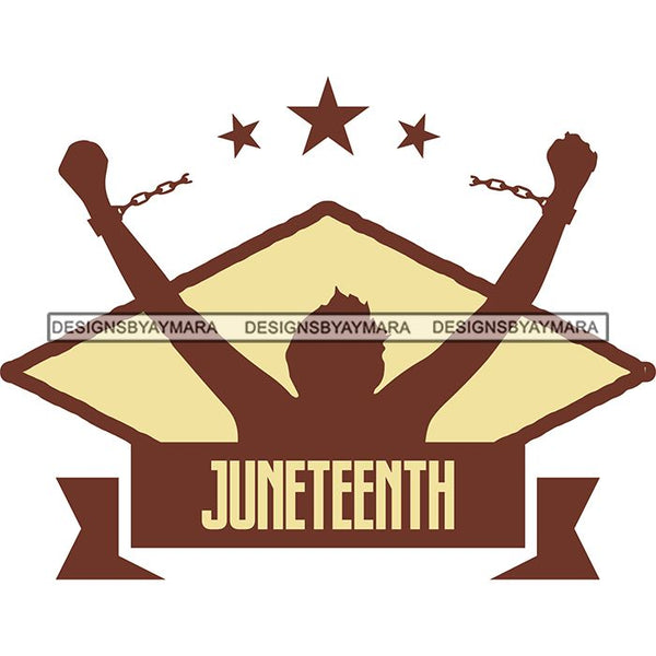 June 19 Juneteenth Emancipation Freedom Holiday African American History  SVG PNG JPG Vector Cutting Files