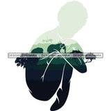 Sensual Woman Silhouette African Wildlife Proud Roots Safari Savanna Africa Continent Exotic Scenic SVG Cutting Files