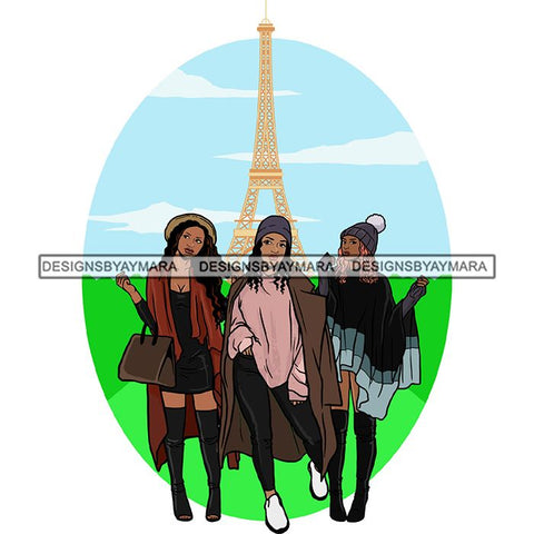 Friends Hanging Out Together Shopping Traveling Vacation Fun Buddy Sisters Girlfriends Women SVG Cutting Files
