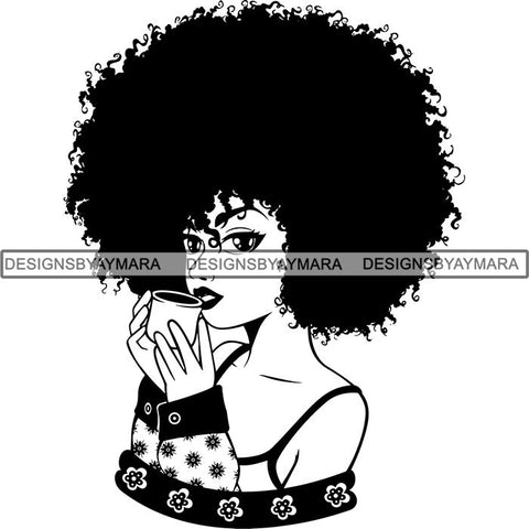 Afro Lola Boss Lady Quotes SVG Cutting Files For Silhouette Cricut and More