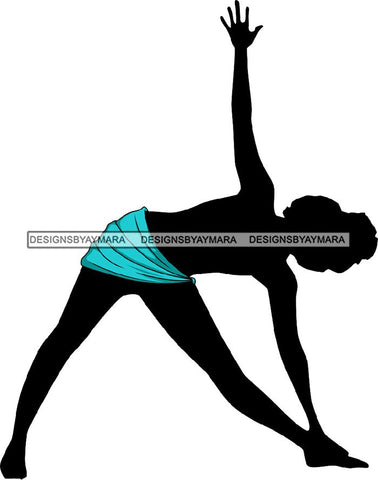 Afro Woman Silhouette Doing Yoga Meditating Relax Meditate .SVG Cutting Files For Silhouette Cricut and More!