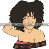 Afro Latin Woman SVG Curly Hairstyle Cutting Files For Silhouette Cricut and More