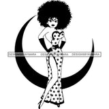 Afro Nubian Melanin Popping Kinky Hair Beautiful African American Woman SVG Cutting Files