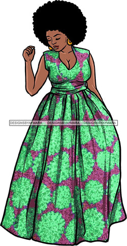 Afro Beautiful Woman Fashion Female Girl Model Dress Goddess Diva Classy Lady .SVG Cut Files For Silhouette Cricut and More!
