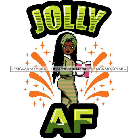 Afro Lola Winter Merry Christmas Santa Quotes .SVG Cutting Files For Silhouette and Cricut and More!