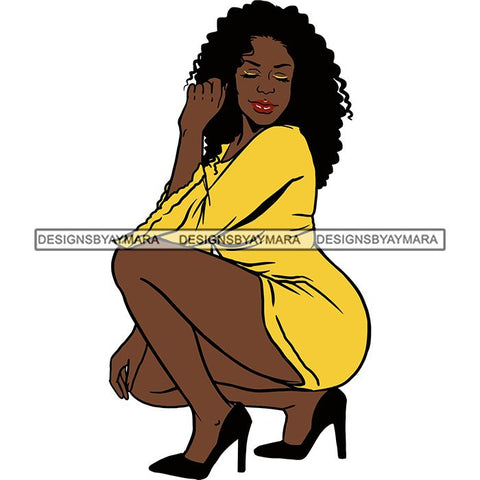 BBW Thick Thigh Woman Sassy Exotic Curvy Big Bone Goddess .SVG Cutting Files For Silhouette and Cricut and More!