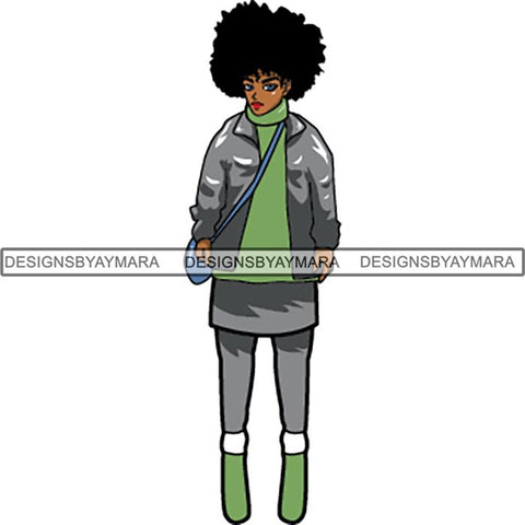 Afro Lola Boss Lady Quotes SVG Cutting Files For Silhouette Cricut and More