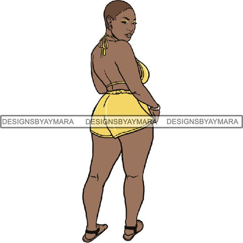 Melanin Bald Short Hairstyle Queen Goddess Nubian .SVG Cut Files For Silhouette and Cricut and Much More