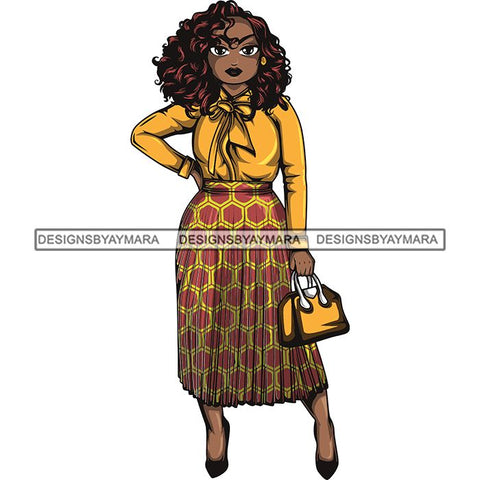 Afro Classy Lola Elegance Glamour Church Lady .SVG Clipart Vector Cutting Files For Circuit Silhouette Cricut and More!