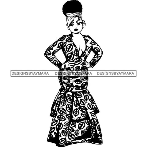 Afro Lola Boss Fashion Diva Glamour .SVG Cutting Files For Silhouette and Cricut and More!