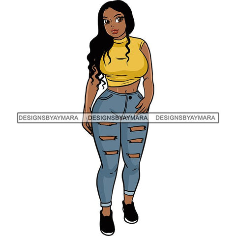 Afro Thick Thigh Big Eyes Woman Sassy Exotic Curvy Goddess .SVG Cutting Files For Silhouette and Cricut and More!