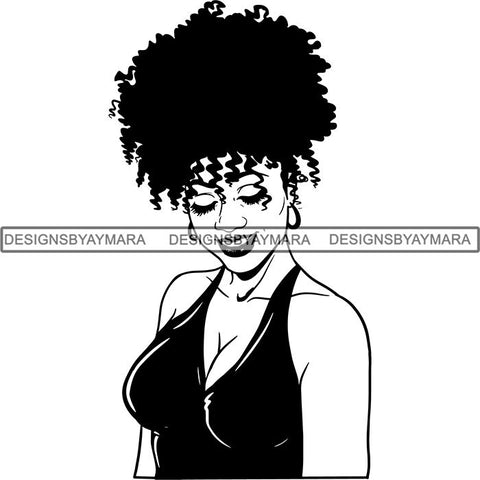Afro Melanin Popping Dark Latina SVG Cutting Files For Silhouette Cricut and More