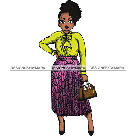 Afro Classy Lola Elegance Glamour Church Lady .SVG Clipart Vector Cutting Files For Circuit Silhouette Cricut and More!