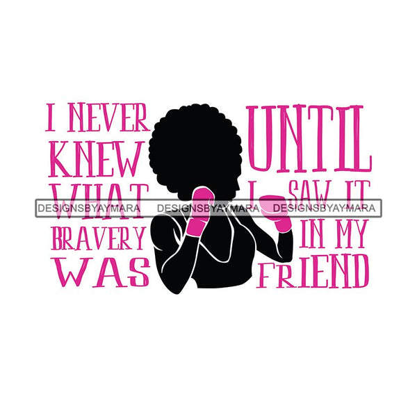 Strong Afro Woman SVG Cancer Survivor Cutting Files For Silhouette Cricut and More