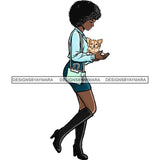 Beautiful Woman Dod Breed Chihuahua Pet Animal Best Friend Mascot Goddess SVG Cutting Files