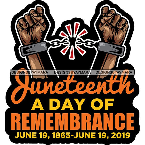 Juneteenth Celebration June 19 Emancipation Freedom Holiday African American History  SVG PNG JPG Vector Cutting Files