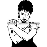 Strong Afro Woman SVG Cancer Survivor Cutting Files For Silhouette Cricut and More
