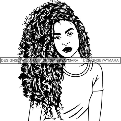 Afro Lady Black Goddess Melanin Dark Latina Morena SVG Files For Cutting and More!