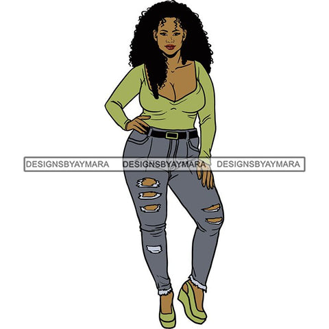 BBW Thick Thigh Woman Sassy Exotic Curvy Big Bone Goddess .SVG Cutting Files For Silhouette and Cricut and More!