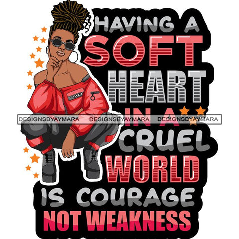 Afro Lola Squatting Bad Ass Life Quotes Confident Lady .SVG Clipart Vector Cutting Files