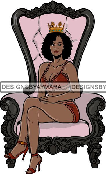 Afro Queen Goddess Melanin Nubian Glamour .PNG Print Files Not For Cutting