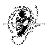 Sensual African Artwork Proud Roots Woman Face Goddess Chains Freedom SVG Files For Cutting and More!