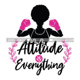 Strong Afro Woman SVG Cancer Survivor Cutting Files For Silhouette Cricut and More