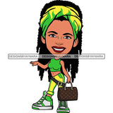Cute Afro Lola Boss Lady Summer Fashion Dope Diva Glamour .SVG Cutting