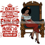 Afro Queen Goddess Melanin Nubian Glamour .PNG Print Files Not For Cutting