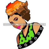 Safari Goddess Africa Continent African American Woman Savanna Animals Hair SVG Cutting Files.