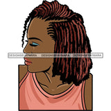 Afro Black Woman Sister-lock Hairstyle Beautiful Diva .SVG Cutting Files For Silhouette Cricut and More!