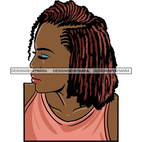 Afro Black Woman Sister-lock Hairstyle Beautiful Diva .SVG Cutting Files For Silhouette Cricut and More!