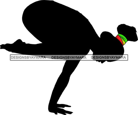 Afro Woman Silhouette Doing Yoga Meditating Relax Meditate .SVG Cutting Files For Silhouette Cricut and More!