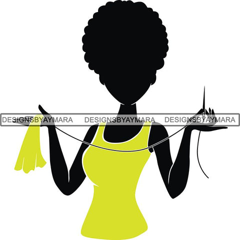 Afro Craft Lady SVG Cutting Files For Silhouette Cricut and More