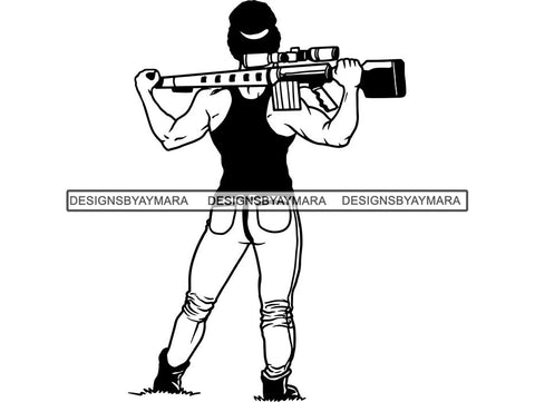 Military Woman USA Proud Melanin SVG Cut Files