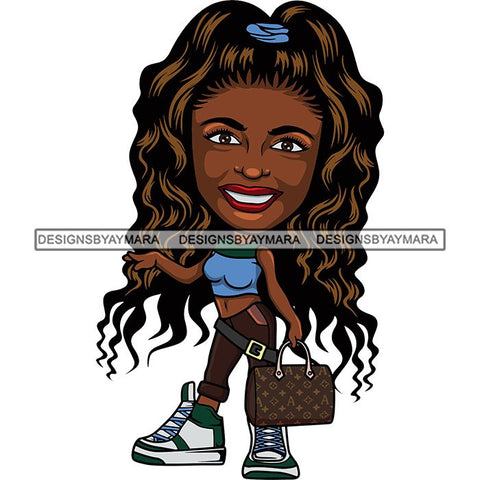 Cute Afro Lola Boss Lady Summer Fashion Dope Diva Glamour .SVG Cutting