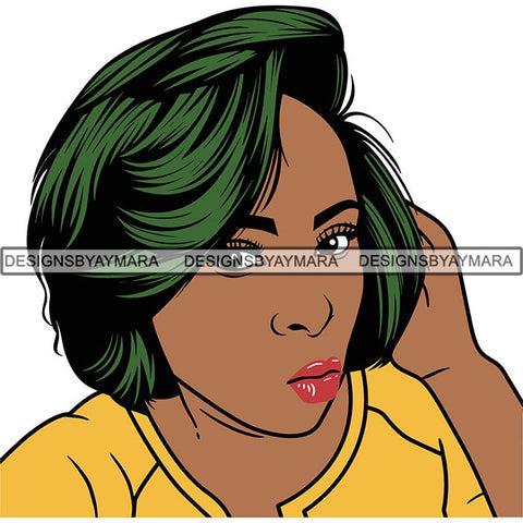 Afro Latin Woman SVG Curly Hairstyle Cutting Files For Silhouette Cricut and More