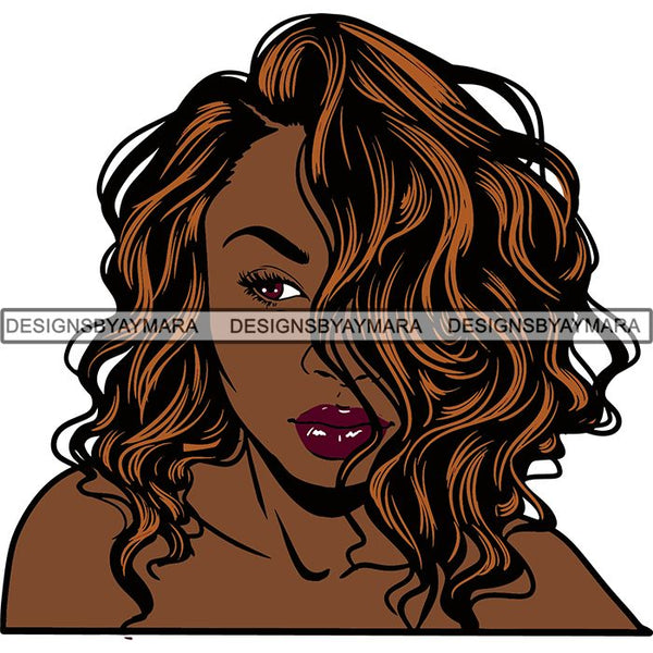 Afro Woman Nubian Melanin Popping Unique Design SVG Cutting Files For Silhouette Cricut and More