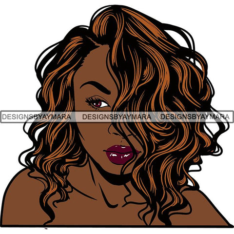 Afro Woman Nubian Melanin Popping Unique Design SVG Cutting Files For Silhouette Cricut and More