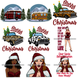 Mega Bundle 106 Christmas Designs Cold Weather Snow Santa Winter SVG PNG JPG Cutting Designs Silhouette Sublimation