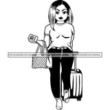 Lola Travel Vacation Getaway Black Proud Woman Traveling .SVG Cutting Files For Silhouette and Cricut and More!
