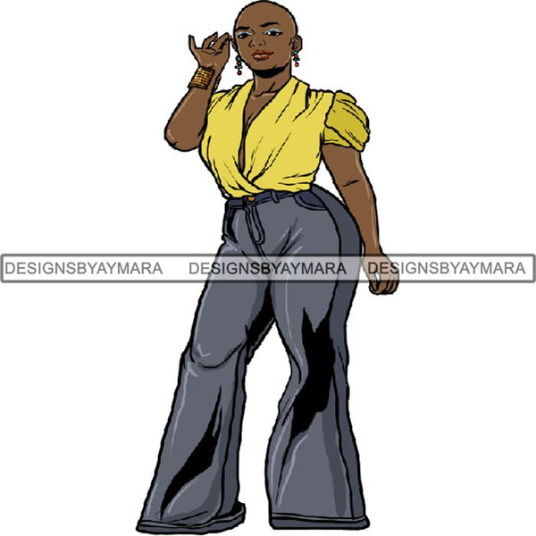 Melanin Bald Short Hairstyle Queen Goddess Nubian .SVG Cut Files For Silhouette and Cricut and Much More