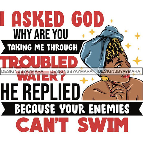 Afro Woman God Lord Life Quotes SVG Cutting Files For Silhouette and Cricut and More!