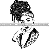 Afro Woman SVG Cut Files For Silhouette and Cricut