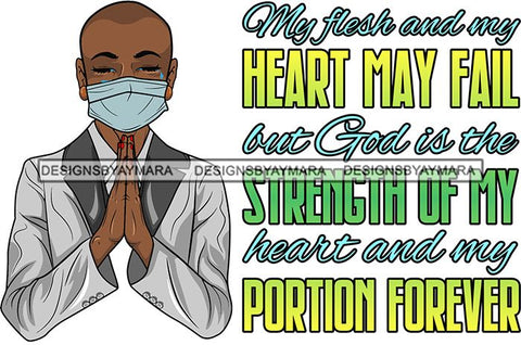 Afro Lola Praying God For Strength Protection Quotes Sad Crying Pain Face Mask Begging Prayers Virus SVG Vector Clipart Cutting Files