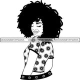 Afro Latina Woman SVG Cutting Files For Silhouette Cricut and More